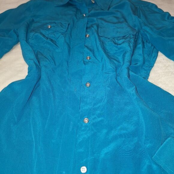 Banana-republic Jewel Toned 100% Silk Women's Blouse - Picture 2 of 5